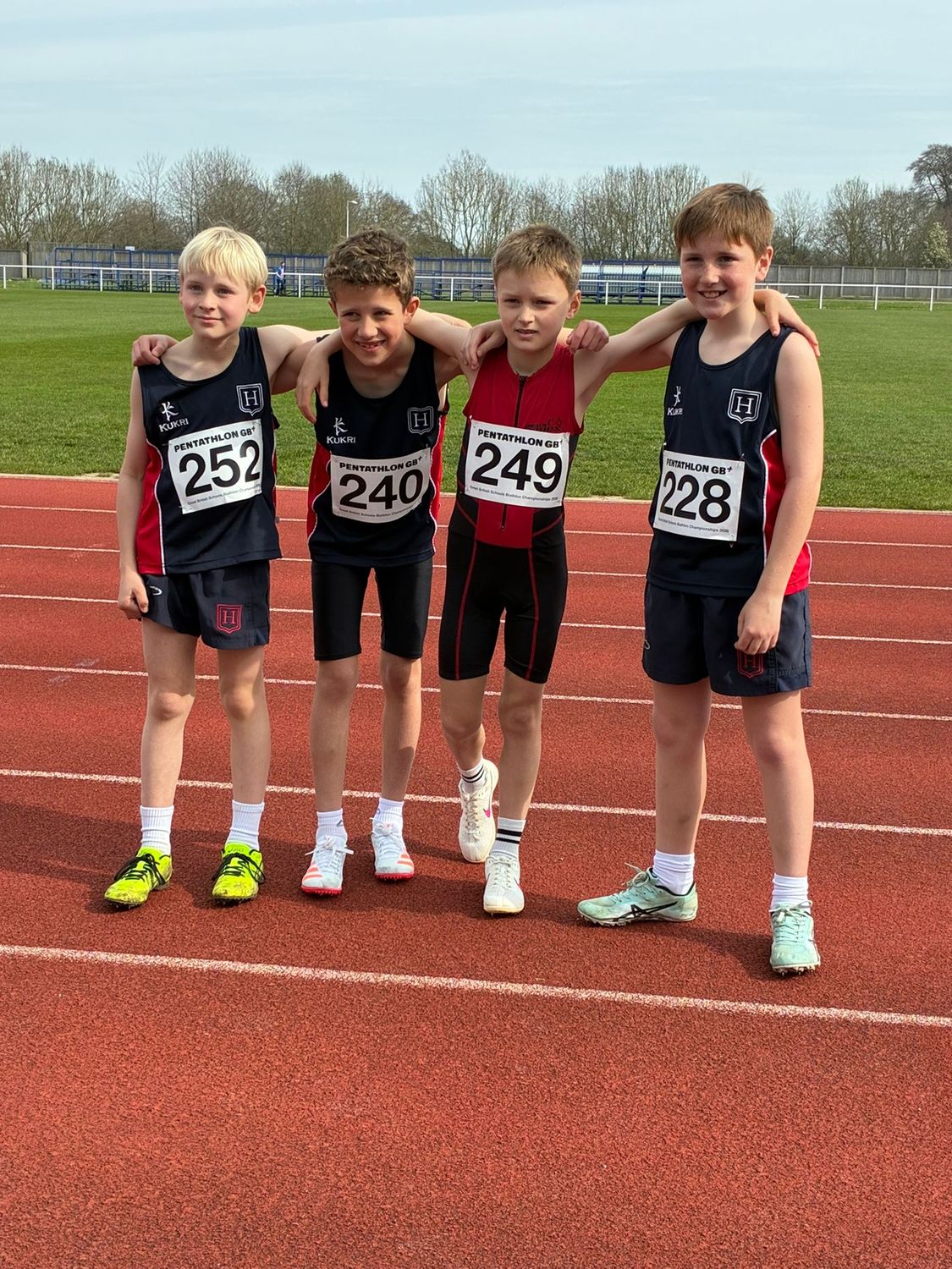 The biathlon squad together at the national final