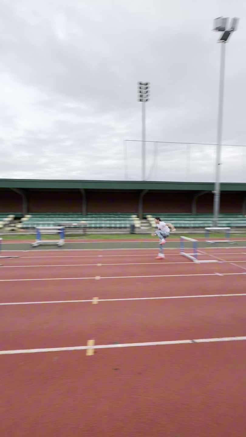 Darcey in a heptathlon training session